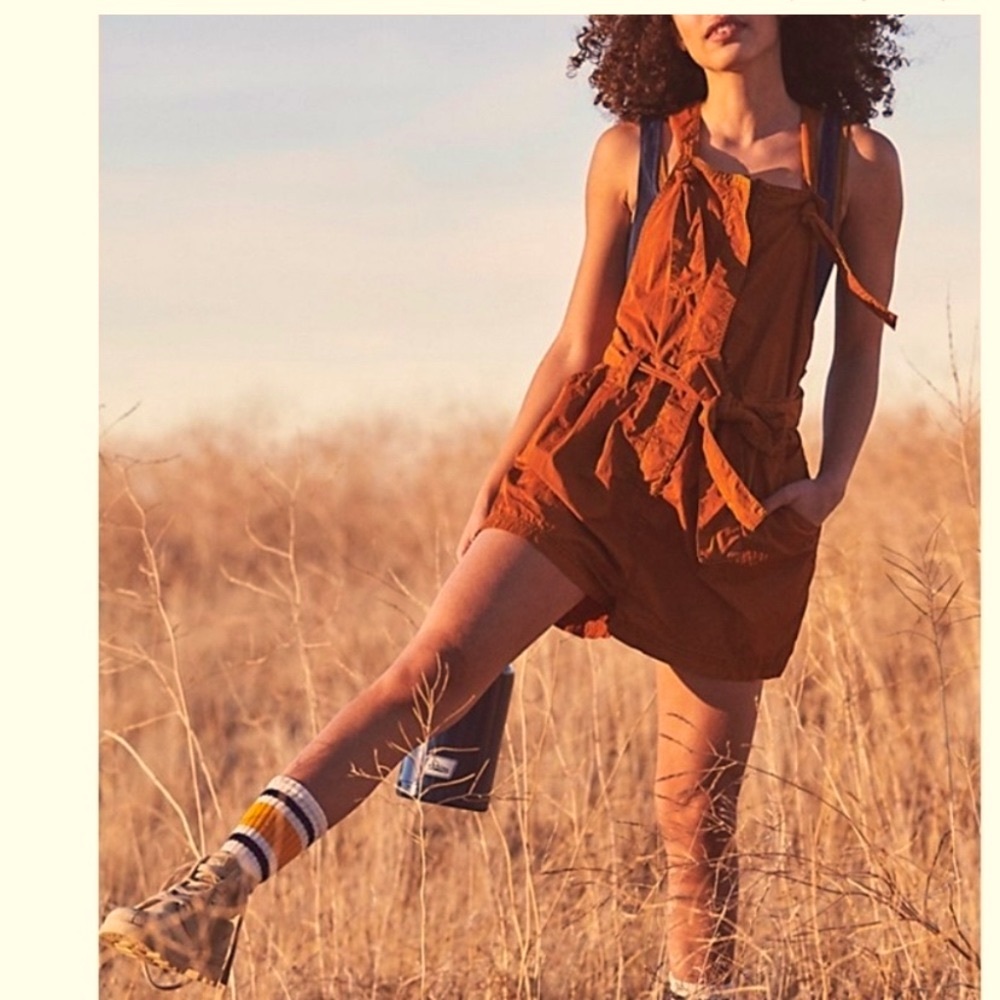 NWT Free People movement romper XS in Flame burnt orange